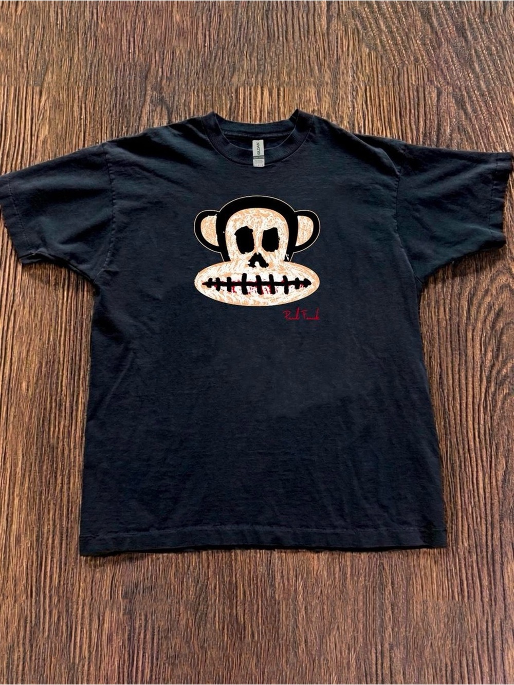 Paul Frank Julius Skull Stitched Mouth Emo Black T-Shirt